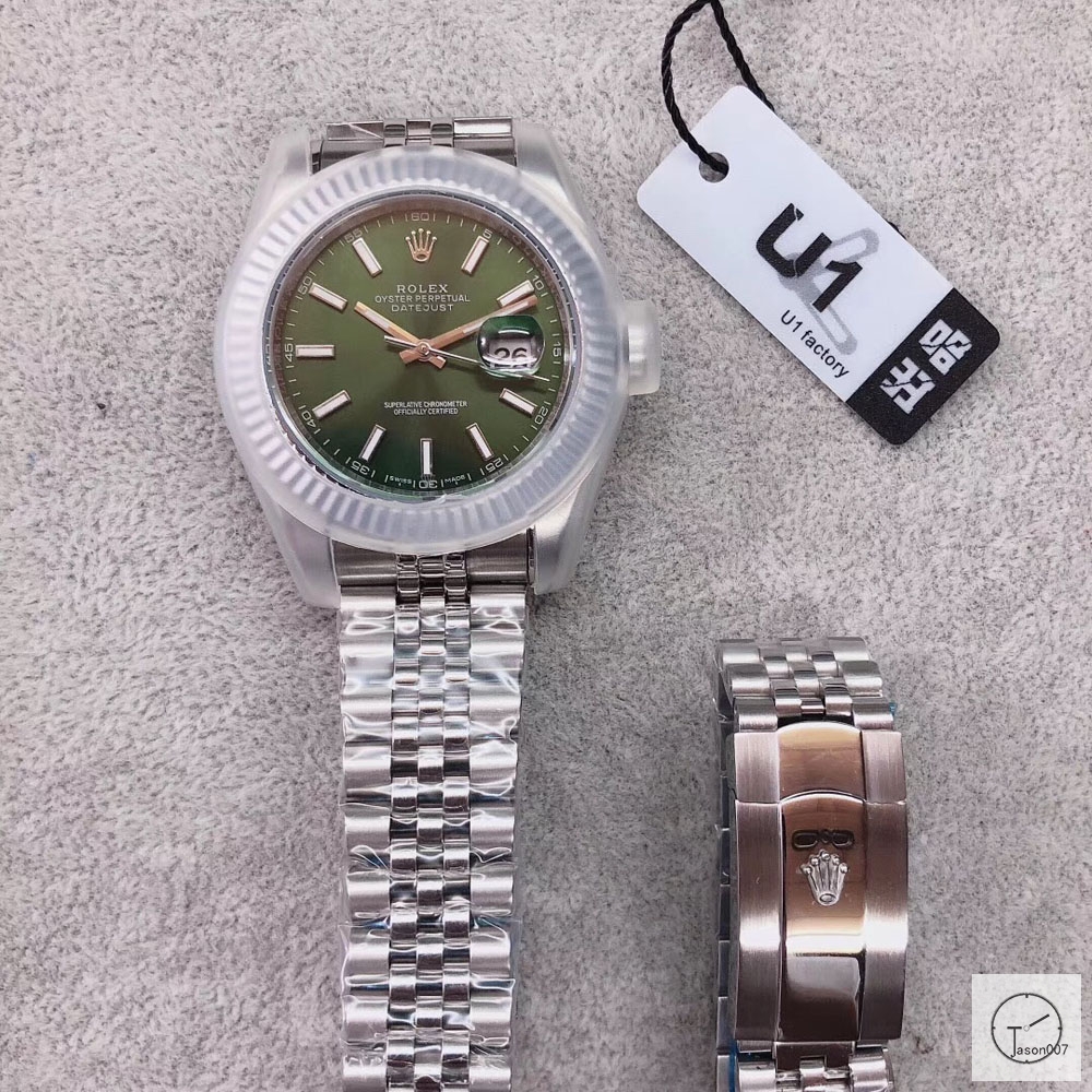 U1 Factory Rolex Oyster Perpetual Datejust 41MM Green Dial Automatic Stainless Steel Jubilee Bracelet Mens Watch AJL21708975640
