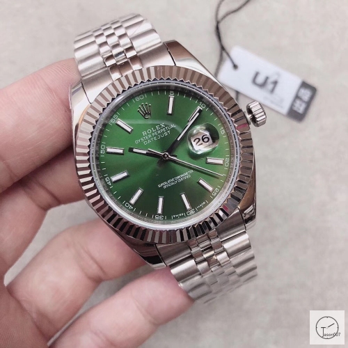 U1 Factory Rolex Oyster Perpetual Datejust 41MM Green Dial Automatic Stainless Steel Jubilee Bracelet Mens Watch AJL21708975640