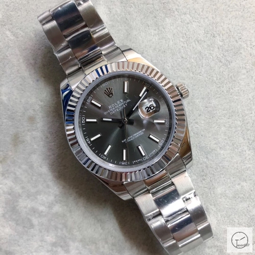 U1 Factory Rolex Oyster Perpetual Datejust 41MM Dark Rhodium Dial Automatic Stainless Steel Mens Watch AJL215289756940