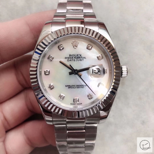 U1 Factory Rolex Oyster Perpetual Datejust 41MM White Shell Dial Automatic Stainless Steel Mens Watch AJLU2160889756920