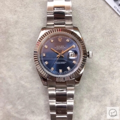 U1 Factory Rolex Oyster Perpetual Datejust 41MM Blue Diamond Dial Automatic Stainless Steel Mens Watch AJLU21578975620