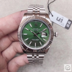 U1 Factory Rolex Oyster Perpetual Datejust 41MM Green Dial Automatic Stainless Steel Jubilee Bracelet Mens Watch AJL21708975640