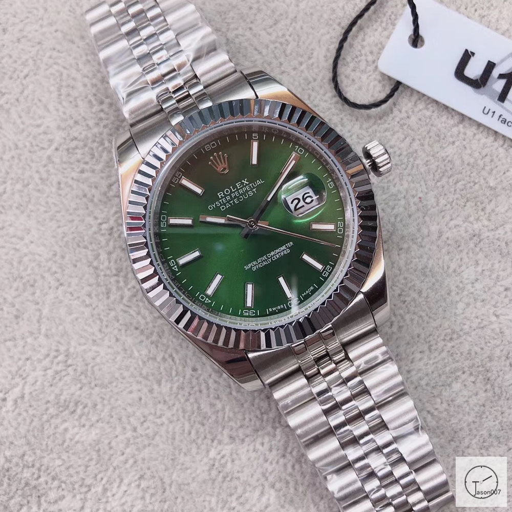 U1 Factory Rolex Oyster Perpetual Datejust 41MM Green Dial Automatic Stainless Steel Jubilee Bracelet Mens Watch AJL21708975640