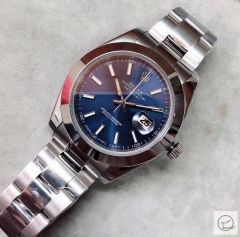 U1 Factory Rolex Oyster Perpetual Datejust 41MM Blue Dial Automatic Stainless Steel Mens Watch AU214489756920