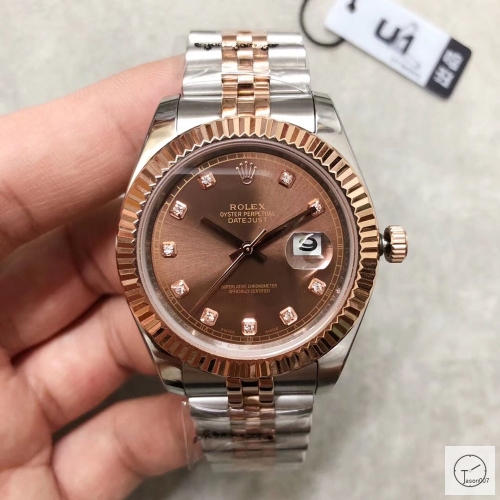 U1 Factory Rolex Datejust Steel 18k Rose 41 Chocolate Jubilee 126331 Automatic Movement Stainless Steel Mens Watches AU2196859760