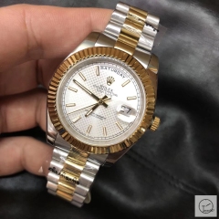 U1 Factory Rolex Day Date Two Tone Steel 40MM New Silver Dial Automatic Movement Stainless Steel Jubilee Bracelet Mens Watches AU2220859760