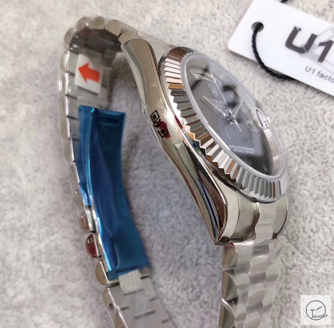 U1 Factory Rolex Day Date Steel 40MM New Blue Roman Number Dial Automatic Movement Stainless Steel Mens Watches AU2212859740