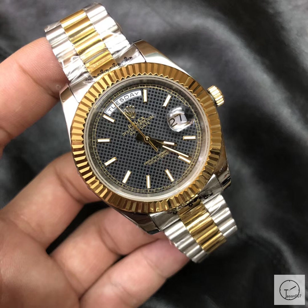 U1 Factory Rolex Day Date Two Tone Steel 40MM New Black Dial Automatic Movement Stainless Steel Jubilee Bracelet Mens Watches AU2219859760
