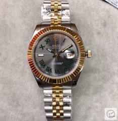 U1 Factory Rolex Oyster Perpetual Datejust 41MM Two Tone 116333 SLATE DIAL Automatic Stainless Steel Bracelet Mens Watch AJL21958975660