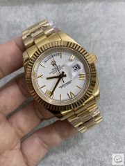U1 Factory Rolex Day Date Two Tone Steel 40MM New Silver Roman Dial Automatic Movement Stainless Steel Jubilee Bracelet Mens Watches AU222859760