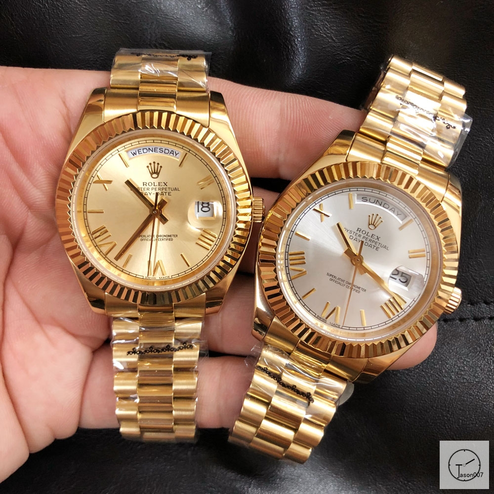 U1 Factory Rolex Day Date Yellow Gold Steel 40MM New Gold Roman Dial Automatic Movement Stainless Steel Jubilee Bracelet Mens Watches AU2234859760