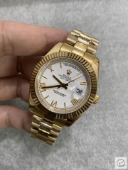 U1 Factory Rolex Day Date Two Tone Steel 40MM New Silver Roman Dial Automatic Movement Stainless Steel Jubilee Bracelet Mens Watches AU222859760