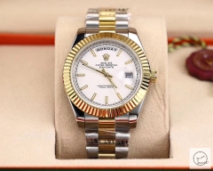 U1 Factory Rolex Day Date Two Tone Steel 40MM New White Dial Automatic Movement Stainless Steel Jubilee Bracelet Mens Watches AU2223859760
