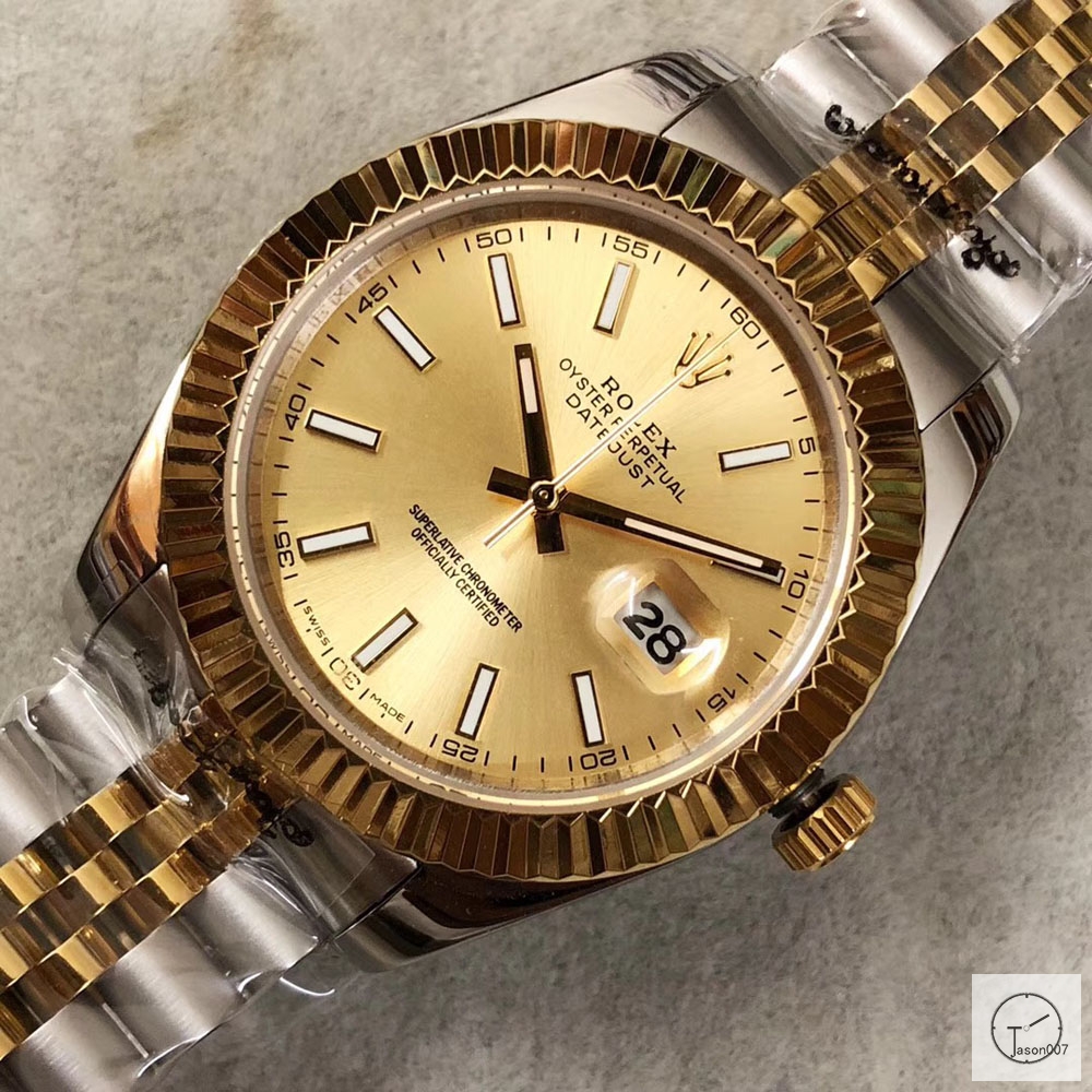 U1 Factory Rolex Oyster Perpetual Datejust 41MM Two Tone Gold Dial Automatic Stainless Steel Jubilee Bracelet Mens Watch AJL2190875660