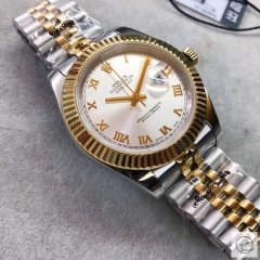U1 Factory Rolex Oyster Perpetual Datejust 41MM Two Tone Silver Roman Dial Automatic Stainless Steel Jubilee Bracelet Mens Watch AJL21938975660