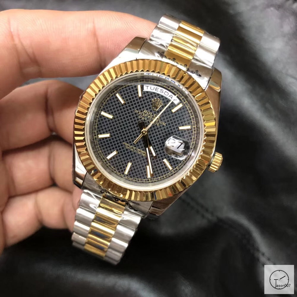 U1 Factory Rolex Day Date Two Tone Steel 40MM New Black Dial Automatic Movement Stainless Steel Jubilee Bracelet Mens Watches AU2219859760