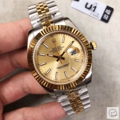 U1 Factory Rolex Oyster Perpetual Datejust 41MM Two Tone Gold Dial Automatic Stainless Steel Jubilee Bracelet Mens Watch AJL2190875660