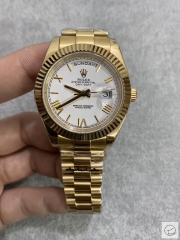 U1 Factory Rolex Day Date Two Tone Steel 40MM New Silver Roman Dial Automatic Movement Stainless Steel Jubilee Bracelet Mens Watches AU222859760