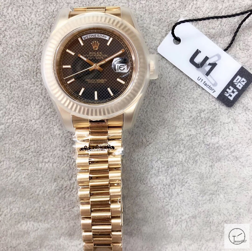 U1 Factory Rolex Day Date Two Tone Steel 40MM New Black Dial Automatic Movement Stainless Steel Jubilee Bracelet Mens Watches AU2229859760
