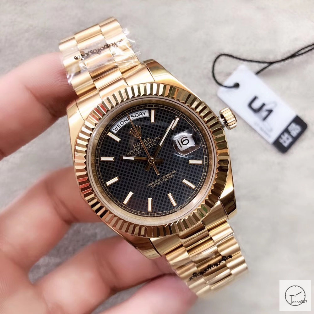 U1 Factory Rolex Day Date Two Tone Steel 40MM New Black Dial Automatic Movement Stainless Steel Jubilee Bracelet Mens Watches AU2229859760