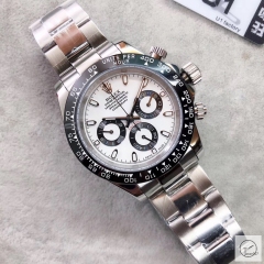 U1 Factory Rolex Daytona White Dial Ceramic Bezel Automatic Movement Stainless Steel Jubilee Bracelet Mens Watches AU2250859765