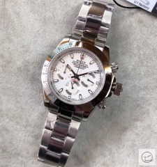 U1 Factory Rolex Daytona White Dial Automatic Movement Stainless Steel Jubilee Bracelet Mens Watches AU2248859745