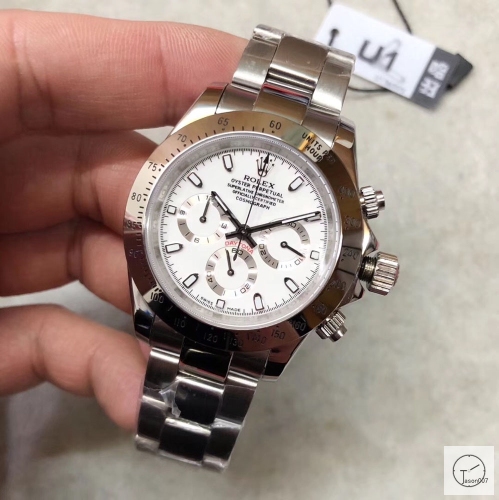 U1 Factory Rolex Daytona White Dial Automatic Movement Stainless Steel Jubilee Bracelet Mens Watches AU2248859745