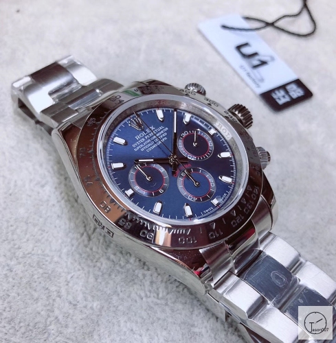 U1 Factory Rolex Daytona Blue Dial Automatic Movement Stainless Steel Bracelet Mens Watches AU2253859745