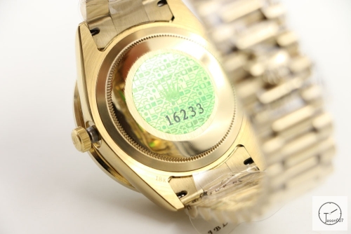 ROLEX Day Date 40mm 18K Gold Case Gold Dial Big Diamond Bezel Automatic Limited Stainless Steel AYZ2475902036860