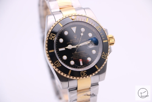 Rolex Submariner Two Tone Ceramic Bezel Black Dial Men's Watch 116613 Stainless Rubber Strap SAAYZ269681679450
