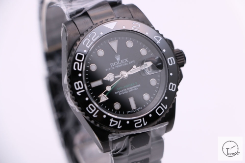 Rolex GMT-Master II Pvd Black Ceramic Bezel Luxury Men's Watch Oyster Strap 116760 AAYZ260681679470