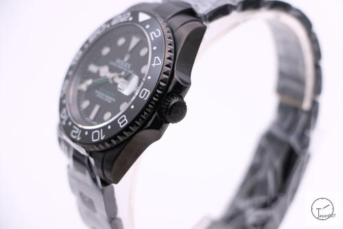 Rolex GMT-Master II Pvd Black Ceramic Bezel Luxury Men's Watch Oyster Strap 116760 AAYZ260681679470
