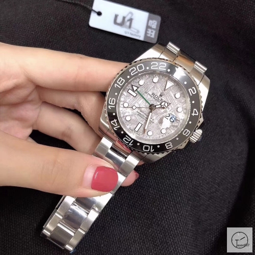 U1 Factory Rolex GMT Master II Black Ceramic Bezel Meteorite Dial Oyster Bracelet Steel Men's Watch 126710blnr Oyster Strap AU3307856505