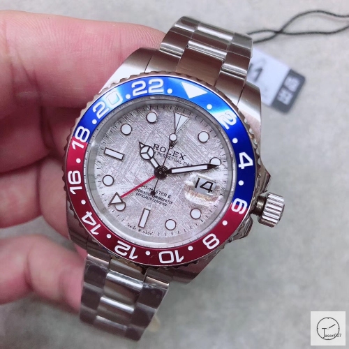 U1 Factory Rolex GMT Master II Blue Red Ceramic Pepsi Bezel Meteorite Dial Oyster Bracelet Steel Men's Watch 126710blnr Oyster Strap AU33047856505