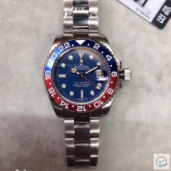U1 Factory Rolex GMT Master II Blue Red Bezel Pepsi Blue Dial Oyster Bracelet Steel Men's Watch 126710blnr Oyster Strap AU23027856585