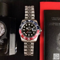U1 Factory Rolex GMT Master II Blue Red Bezel Black Dial Oyster Bracelet Steel Men's Watch 126710blnr Jubilee Strap AU23007856585