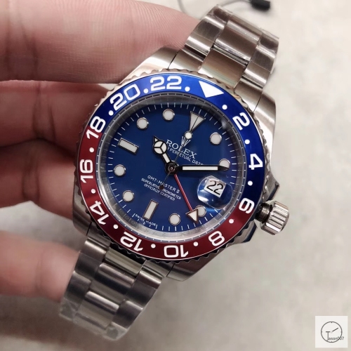 U1 Factory Rolex GMT Master II Blue Red Bezel Pepsi Blue Dial Oyster Bracelet Steel Men's Watch 126710blnr Oyster Strap AU23027856585