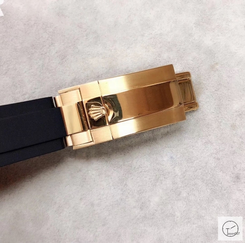 U1 Factory Rolex Daytona Black Gold Dial Automatic Movement Rubber Strap ST9 Steel Bracelet Mens Watches AU2292859775