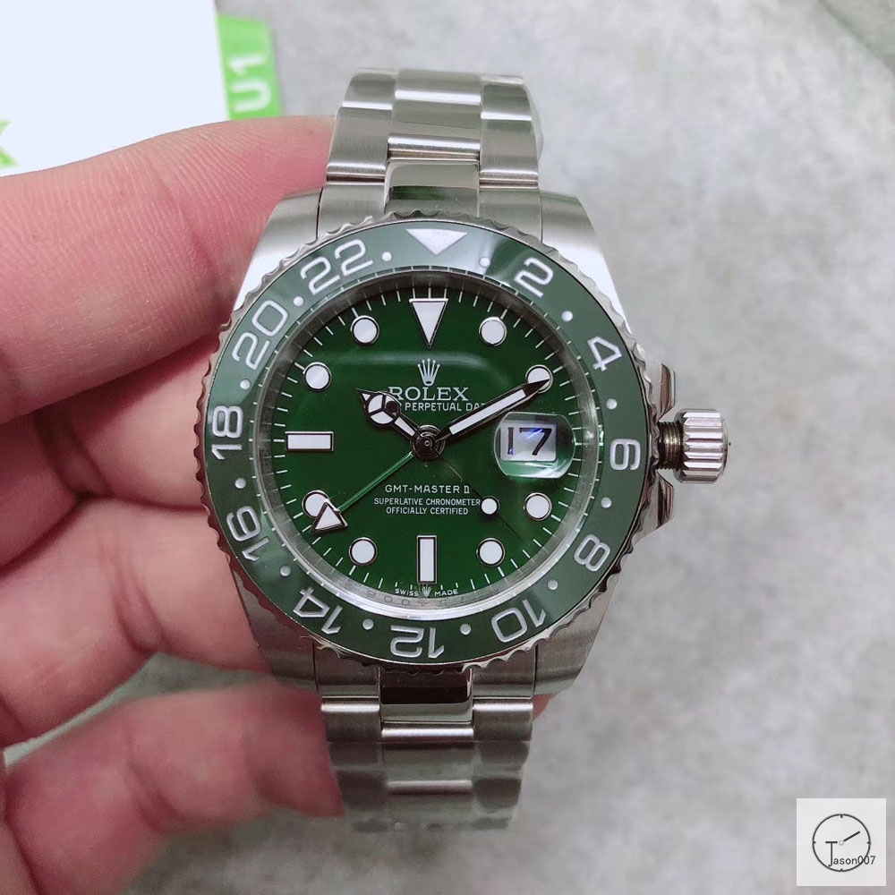 U1 Factory Rolex GMT Master II Green Ceramic Bezel Green Dial Oyster Bracelet Steel Men's Watch 126710blnr Oyster Strap AU33057856505