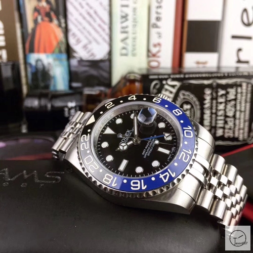 U1 Factory Rolex GMT Master II Black Blue Batman Ceramic Bezel Black Dial Oyster Bracelet Steel Men's Watch 126710blnr Jubilee Strap AU22987856585