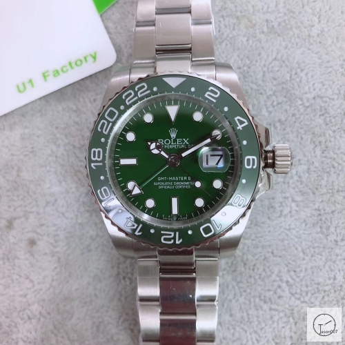 U1 Factory Rolex GMT Master II Green Ceramic Bezel Green Dial Oyster Bracelet Steel Men's Watch 126710blnr Oyster Strap AU33057856505