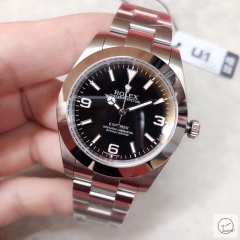 U1 Factory Explorer Black Dial Stainless Steel Oyster Bracelet Automatic Men's Watch 214270BKASO AU12948597790