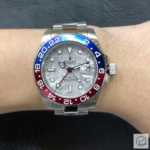 U1 Factory Rolex GMT Master II Blue Red Ceramic Pepsi Bezel Meteorite Dial Oyster Bracelet Steel Men's Watch 126710blnr Oyster Strap AU33047856505