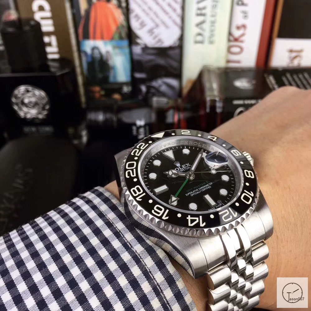 U1 Factory Rolex GMT Master II Black Index Dial Oyster Bracelet Steel Men's Watch 116710LN AU2297856585