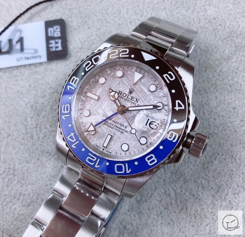 U1 Factory Rolex GMT Master II Black Blue Ceramic Batman Bezel Meteorite Dial Oyster Bracelet Steel Men's Watch 126710blnr Oyster Strap AU33037856505