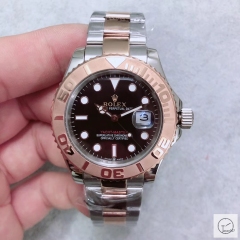 U1 Factory Rolex Yacht-Master Black Dial Steel and 18K Everose Gold Oyster Men's Watche AU23817856560