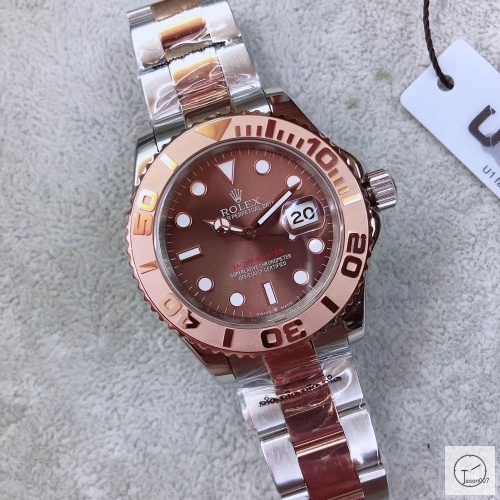 U1 Factory Rolex Yacht-Master Chocolate Dial Steel and 18K Everose Gold Oyster Men's Watche AU23837856560