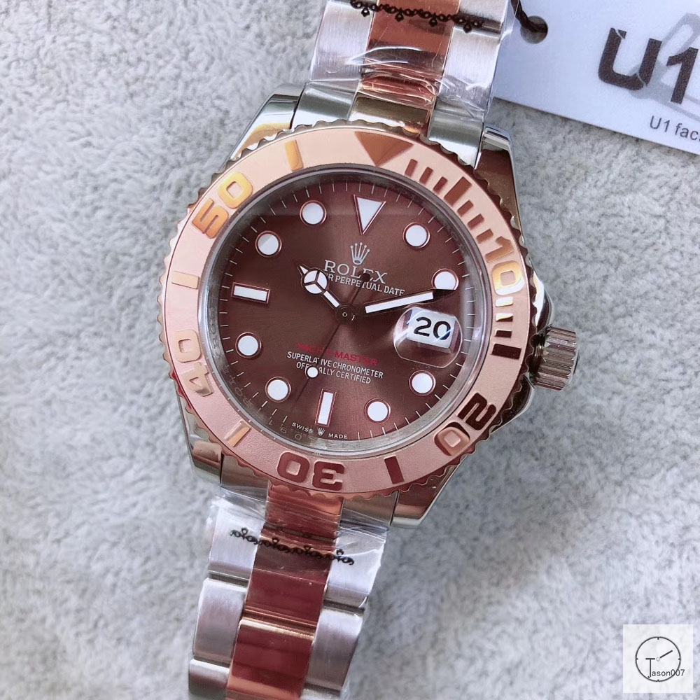 U1 Factory Rolex Yacht-Master Chocolate Dial Steel and 18K Everose Gold Oyster Men's Watche AU23837856560