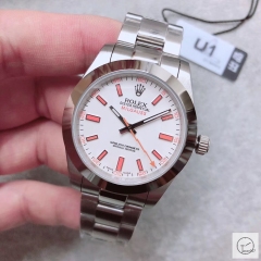 U1 Factory ROLEX MILGAUSS 116400 WHITE AND ORANGE AU13307856590