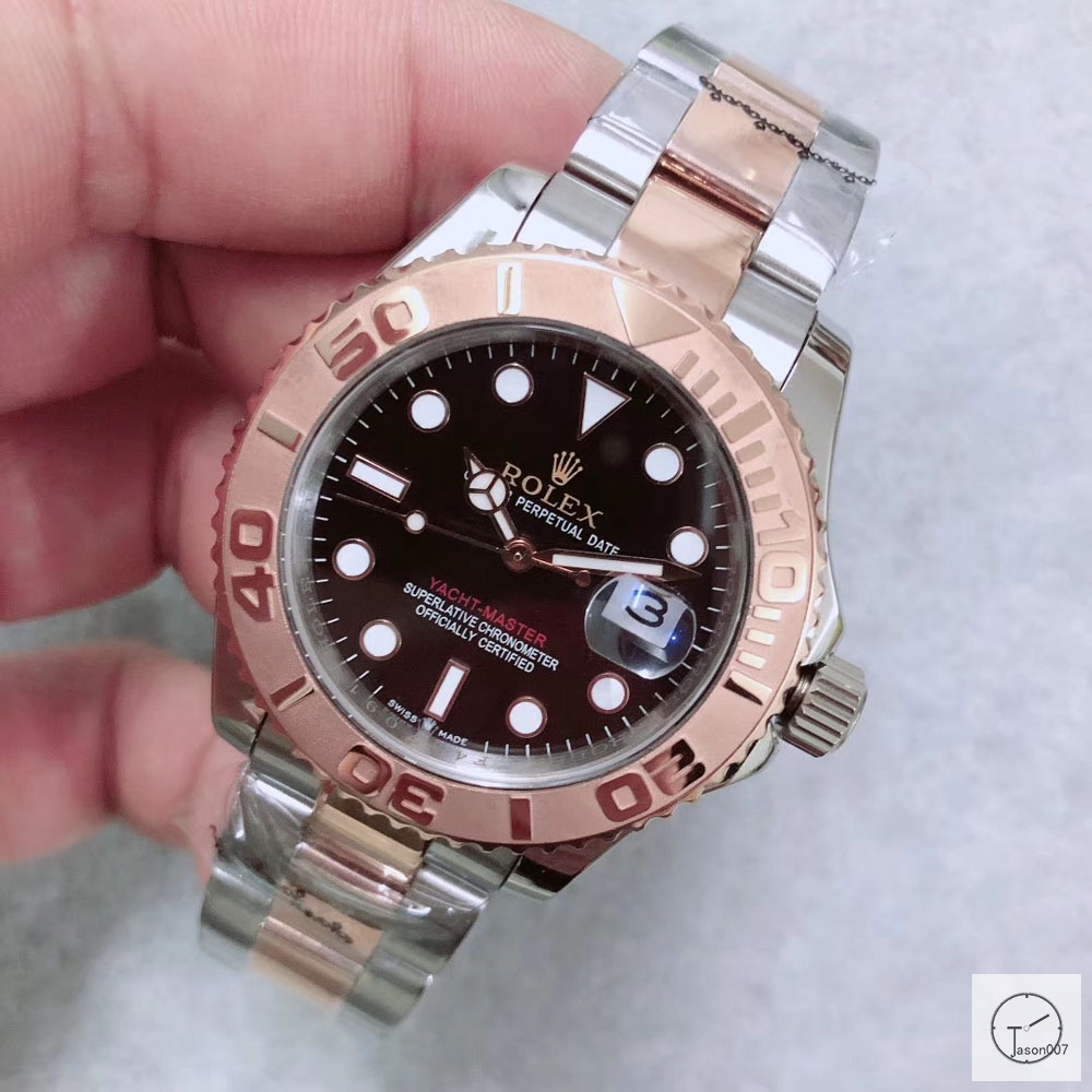 U1 Factory Rolex Yacht-Master Black Dial Steel and 18K Everose Gold Oyster Men's Watche AU23817856560